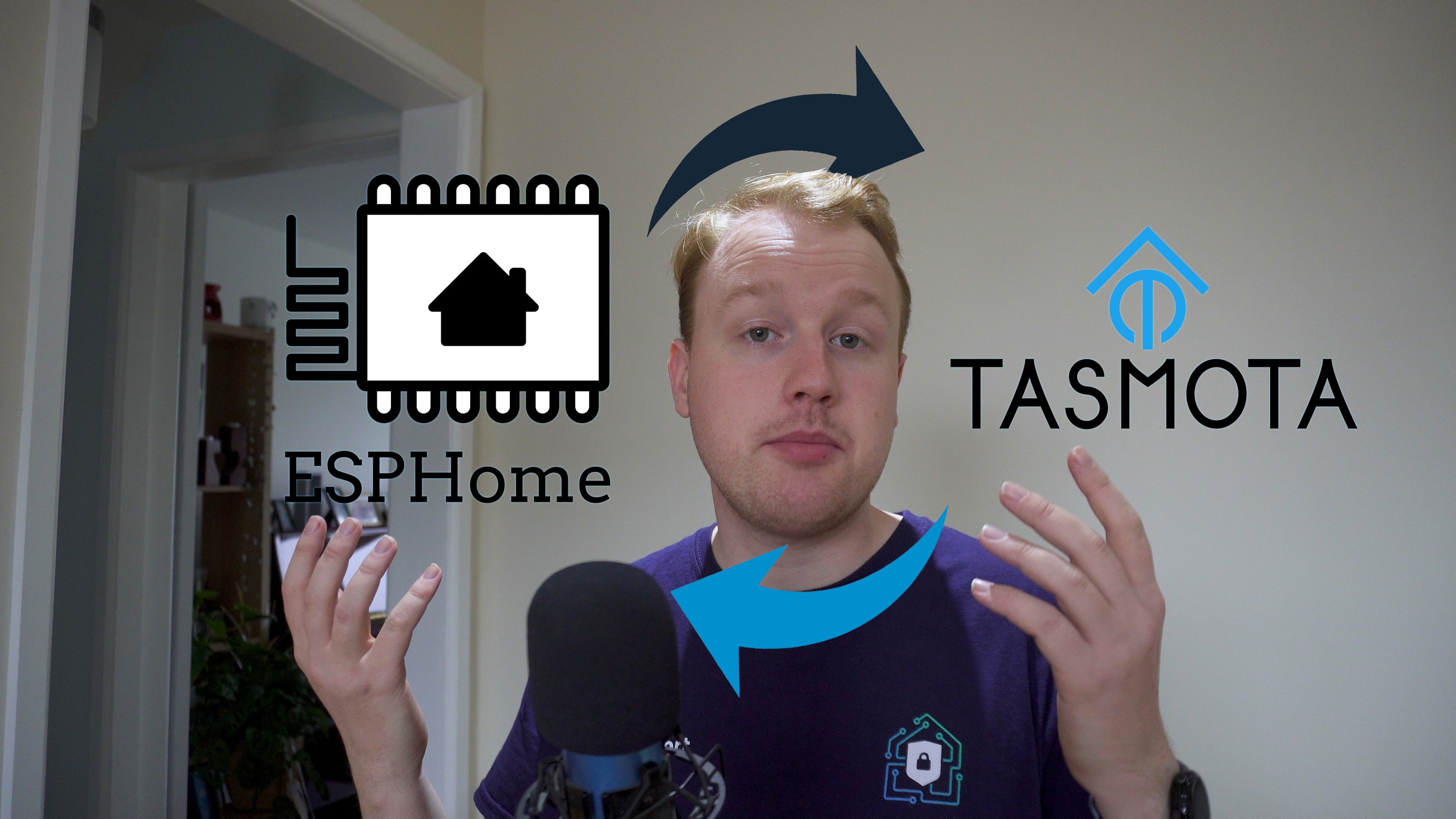 LocalBytes device with Tasmota and ESPHome logos either side